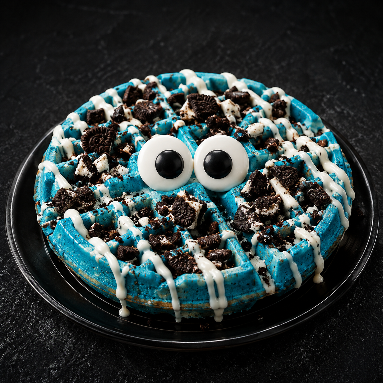 Cookie Monster waffle