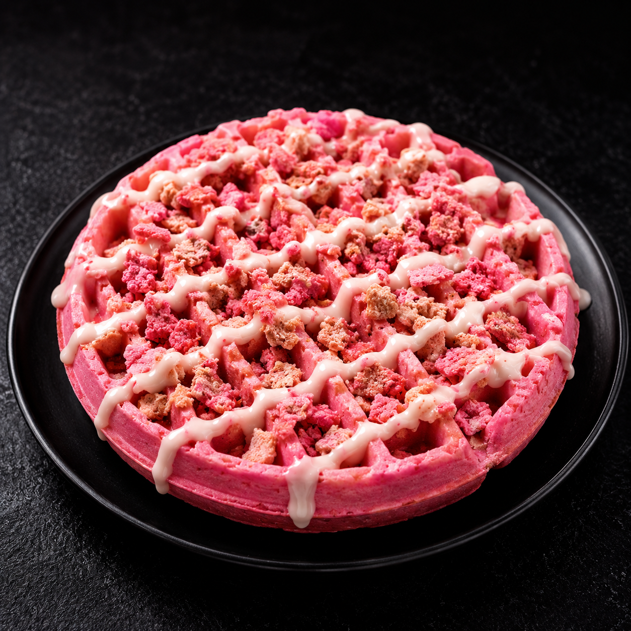 Pink Strawberry waffle